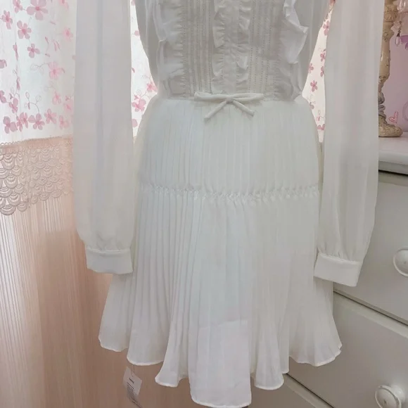 Self Portrait ruffled-bib flare mini dress - Picture 8 of 9